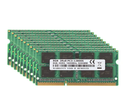 DDR3 RAM 80 GB 10x 8GB 2Rx8 PC3-12800 SODIMM 1600Mhz 1.5V Upgrade Laptop Memory - Image 1 of 4