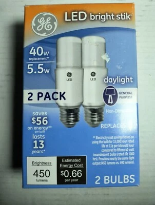 GE LED Bright Stik 450 Lumens 5.5W(40W) Day Light  - Image 1 of 4