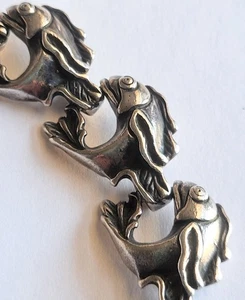 CARL PRIOLO Sterling Silber 925 figürliches FISCH Gliederarmband gemarkt CHIARA - Bild 1 von 6
