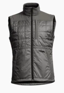 SITKA GEAR Lowland Vest Men’s Medium Woodsmoke Quilted Windstopper Primaloft - Picture 1 of 3