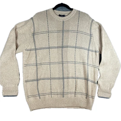 Suéter De Colección Dockers Para Hombres XL 100% Algodón Beige Cuello Redondo Cálido Grueso Elegante Elegante Foto 1 de 4