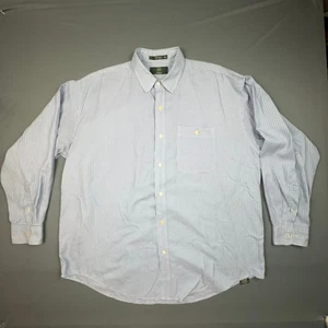 Orvis Shirt Mens XL Blue White Houndstooth Check Button Down Cotton USA Made - Picture 1 of 7