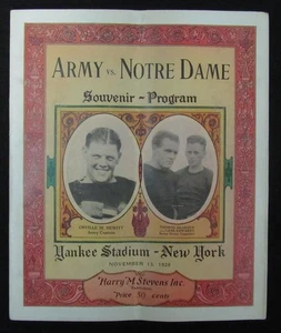 1926 Notre Dame vs. Army Football Game Program Yankee Stadium Rockne 195257 - Picture 1 of 8