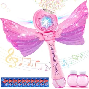 Bubble Wands for Kids 3-5 Years Old Girls: Light Up Bubble Wand Princess Wand... - Picture 1 of 9