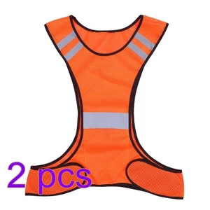 Gilet de Sécurité 2 Pièces Sport Réfléchissant Unisexe Réglable Course pour Femme - Photo 1/12