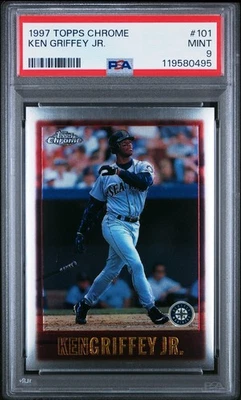 1997 Topps Chrome Ken Griffey Jr #101 PSA 9 - Image 1 of 2
