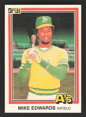 Mike Edwards 1981 Donruss #497 Oakland Athletics Baseball Card EX-MINT - Image 1 of 2
