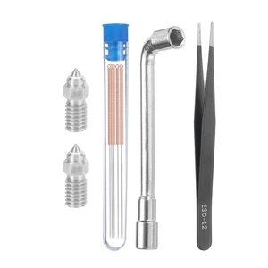 Kit de Buses 3D, 2Pcs Buses en Alliage de Cuivre 0,6mm Buse Aiguilles de Nettoyage - Photo 1/6
