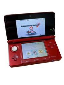 Nintendo 3DS Flame Red Console Tested Working Replacement Stick Japan