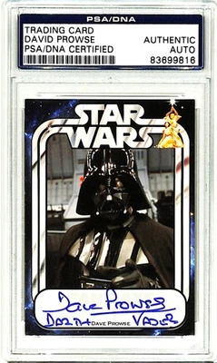 2008 Star Wars OPX Fan Days DAVE PROWSE Darth Vader Signed Card PSA/DNA SLABBED - Image 1 of 3