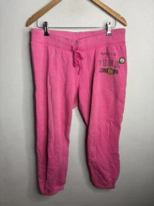 Victoria's Secret Pink Sweatpants Womens Medium Pink Property Of 86 Jogger Logo - Picture 1 of 10