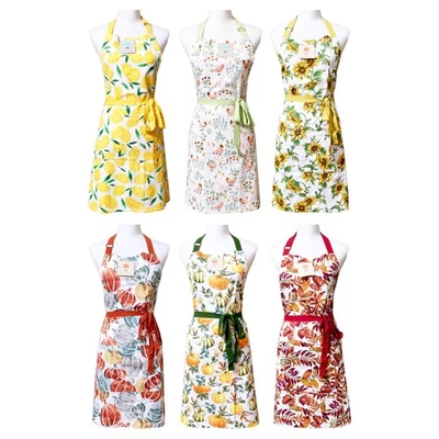 Delantal de cocina Martha Stewart ELIGE pollo hojas de otoño calabaza girasol limón Foto 1 de 3