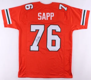 Warren Sapp Signed Miami Hurricanes Jersey (JSA COA) Buccaneers 7xPro Bowl D.T - Picture 1 of 7