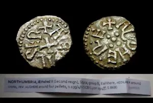 X051: Aethelred II Angelsächsische Nordumbrien Steiermark, Geldgeber EALHHERE, 843-50 n. Chr. - Bild 1 von 1