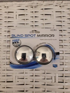 CUSTOM ACCS BLIND SPOT MIRRORS FITS TRUCKS AND RVS 360 DEGREE TURN 2 PIECES NIP - Picture 1 of 2