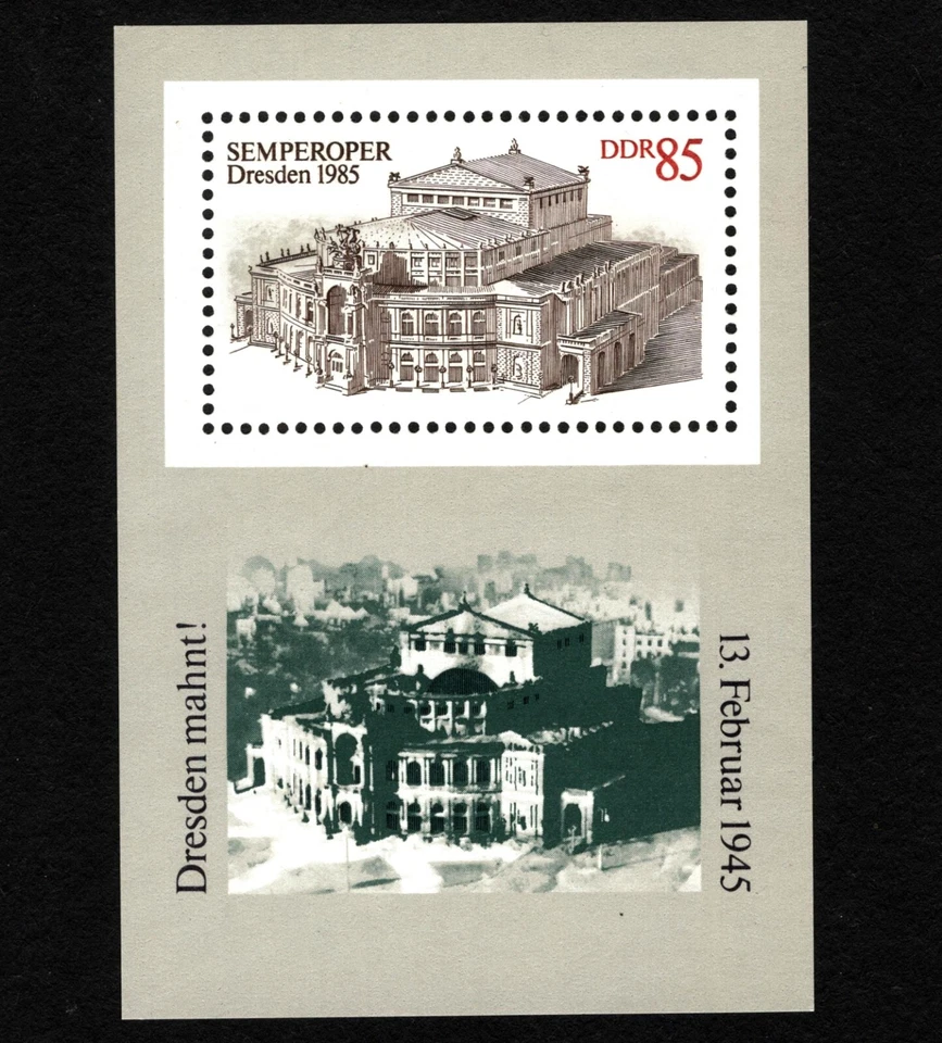 OPC 1985 Germany DDR Dresden Opera House S/S Mi#2928 Block 80 Sc#2460 MNH 44896 - Image 1 of 1