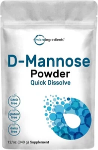 Organic D Mannose Powder, 8.8 Ounce (250 Grams), Maximum Strength to Powerfully - Picture 1 of 6
