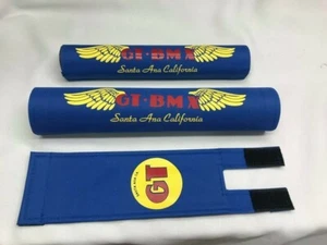 G T PAD SET PRO cuadro manillar barra vástago bmx rehecho azul gt - Imagen 1 de 2