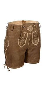 Esmara Lederhose Tracht Oktoberfestkleidung Damen aus Ziegenleder braun Größe 34 - Bild 1 von 1
