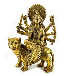 Whitewhale Maa Durga/Sherawali Brass Statue Religious Goddess Sculpture Idol - Picture 1 of 6