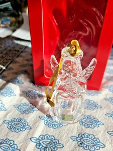 VINTAGE ANGELO NATALE Ornamento Angelo Pregante Musica Celeste VETRO - Foto 1 di 8