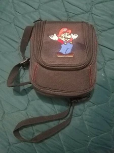 Nintendo Super Mario Travel Case Carrier Black Zip Case Bag ds 2ds 3ds gameboy - Picture 1 of 4