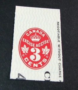 Canada Excise Tax Stamp FCH5 Used Stock Picture see note H320 - Picture 1 of 1