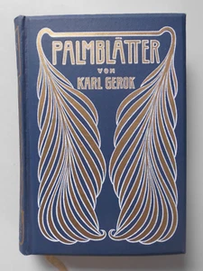 Palmblätter Karl Gerok um 1900 Kunstleder/Leder Goldschnitt umlaufend - Bild 1 von 3