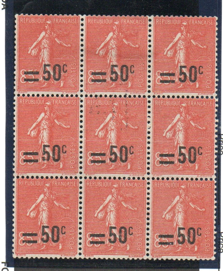 France - Sc# 233 Block (9) MNH (1 MH)   -  Lot 0625074 - Image 1 of 1