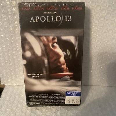 Apollo 13 VHS Video Tom Hanks NEW SEALED W/WATERMARK Blockbuster Price Tag New - Image 1 of 4