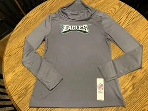 Philadelphia Eagles NFL Women's Gray TX3 Long Sleeve Cowl Neck Shirt - NWT - Picture 1 of 5