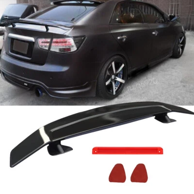 For Kia Forte 2010-2024 46" Rear Trunk Spoiler Tail Wing Deck Lip Matte Black - Image 1 of 4
