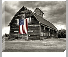 Patriotic American Barn Canvas art STUDIO CANVAS 16X20” F5