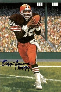 Ozzie Newsome HOF Browns signiert/inseriert Torlinie Kunst GLAC Postkarte JSA 167121 - Bild 1 von 2