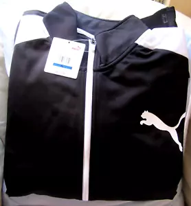 NUOVA IN BORSA con/ETICHETTE~GIACCA DA UOMO PUMA XL~NERO+BIANCO~PESO MEDIO~TUTTO L'ANNO JAX~ - Foto 1 di 10