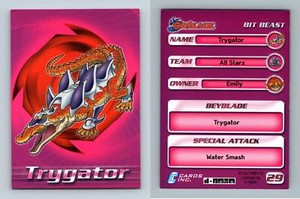 Trygator #29 Beyblade 2003 Cards Inc. Trading Card
