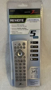 New Zenith Universal 5 Device Remote Control-Cable-TV-DVD-CD-SATELLITE - Picture 1 of 12