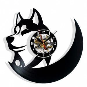 Wolf Wild Animals Vinyl Wall Clock Home Decor Gift Christmas Birthday Holiday - Picture 1 of 5