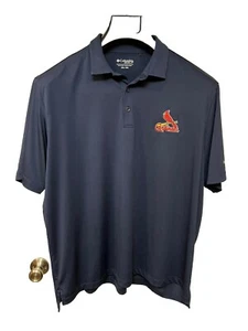 Columbia Golf Mens Size 3XL Blue St. Louis Cardinals Polo Shirt - Picture 1 of 6