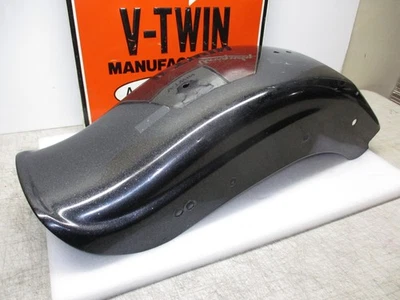 HARLEY DAVIDSON SOFTAIL CUSTOM FXSTC BLACK METAL FLAKE REAR FENDER 06-15 2007 - Image 1 of 4