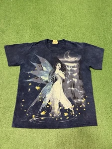 Vintage Y2K The Mountain Fairy Magic Shirt Herren Gr. Medium blau Batik MARKIERT - Bild 1 von 12