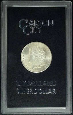 Dólar Morgan GSA 1880-CC ~ Carson City Mint ~ Caja y certificado de autenticidad ~ #1 Foto 1 de 4