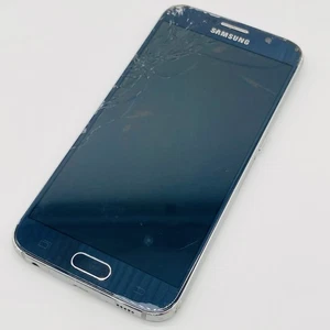 Samsung Galaxy S6 Blau SM-G920F Defekt Ersatzteile Display Backcover gesprungen - Bild 1 von 12