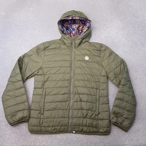 Pretty Green Mens Jacket Medium Green Lightweight Quilted Padded Puffer Coat - Picture 1 of 9