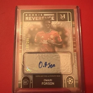 2023-24 TOPPS MUSEUM MAN UTD OMARI FORSON ROOKIE REVERENCE AUTO /299 - Picture 1 of 3