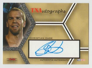 CHRISTIAN CAGE Signed 2008 TriStar TNA Autograph #A-CC SP AUTO AEW WWE HOF Edge - Picture 1 of 2