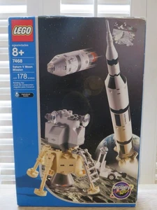 Neu LEGO 7468 SATURN V MONDMISSION Entdeckung Kinder Weltraumrakete Bauset Neu im Karton - Bild 1 von 9