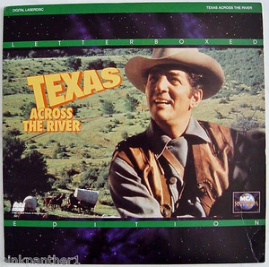 TEXAS Across The RIVER Dean Martin Alain Delon Joey Bishop LetterBox Laserdisc - Picture 1 of 5