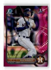 2022 Bowman Chrome Will Wagner #BCP-105 Fuchsia Lava Refractor /199 - Picture 1 of 2