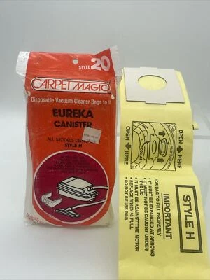 Style H STYLE 20, CARPET MAGIC Vacuum Cleaner 4 Bags 1 Filter for Eureka Ch15 - Image 1 of 2